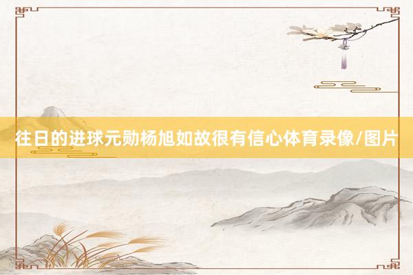 往日的进球元勋杨旭如故很有信心体育录像/图片